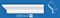 Плинтус потолочный экструзионный Лагом Формат 06013Е, 54x27ммx2м, полистирол, белый - фото 50593