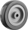 Колесо ЗУБР, диаметр 75мм, грузоподъемность 50кг, резина/полипропилен - фото 57262