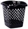 Корзина для мусора Офис, квадратная, пластиковая, черная - фото 58315