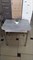 Стол кухонный распашной 600x800мм(800x1200мм), Бетон, опора металлическая хром - фото 67920
