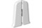 Заглушка для плинтуса напольного Деконика, ПВХ, 55мм, белый глянцевый 001-G, набор 2шт. - фото 69373