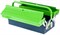 Ящик для инструмента Сибртех 90750, 430х200х160мм, металлический, зеленый, три секции - фото 80452