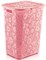 Корзина для белья Ажурная Дунья, 50л, пластиковая, розовая - фото 81272