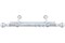 Карниз LEGRAND Валанс, 2-рядный, 2м, круглый для штор, белое серебро, металлический, с наконечниками - фото 81552