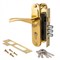 Замок врезной АПЕКС ЗВ 1023/60-G, с ручками, золото, цилиндровый 14789