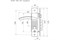 Замок врезной НОРА-М ЗВ №200 96П, с ручками, без механизма, правое открывание, никель, цилиндровый 59027
