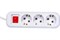 Удлинитель UNIVersal S-303, бытовой, 3 гнезда, с заземлением и выключателем, 5м, 16А, 2.99кВт, ПВС 3х1 7686