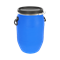 Бочка "S", 65л, со стяжным обручем и с уплотнителем, с ручками, пищевой пластик, синий 8080 Бочка "S", 65л, со стяжным обручем и с уплотнителем, с ручками, пищевой пластик, синий 8080