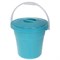 Ведро хозяйственное Евро, с крышкой, 12л, пищевой полипропилен, бирюзовое 82868